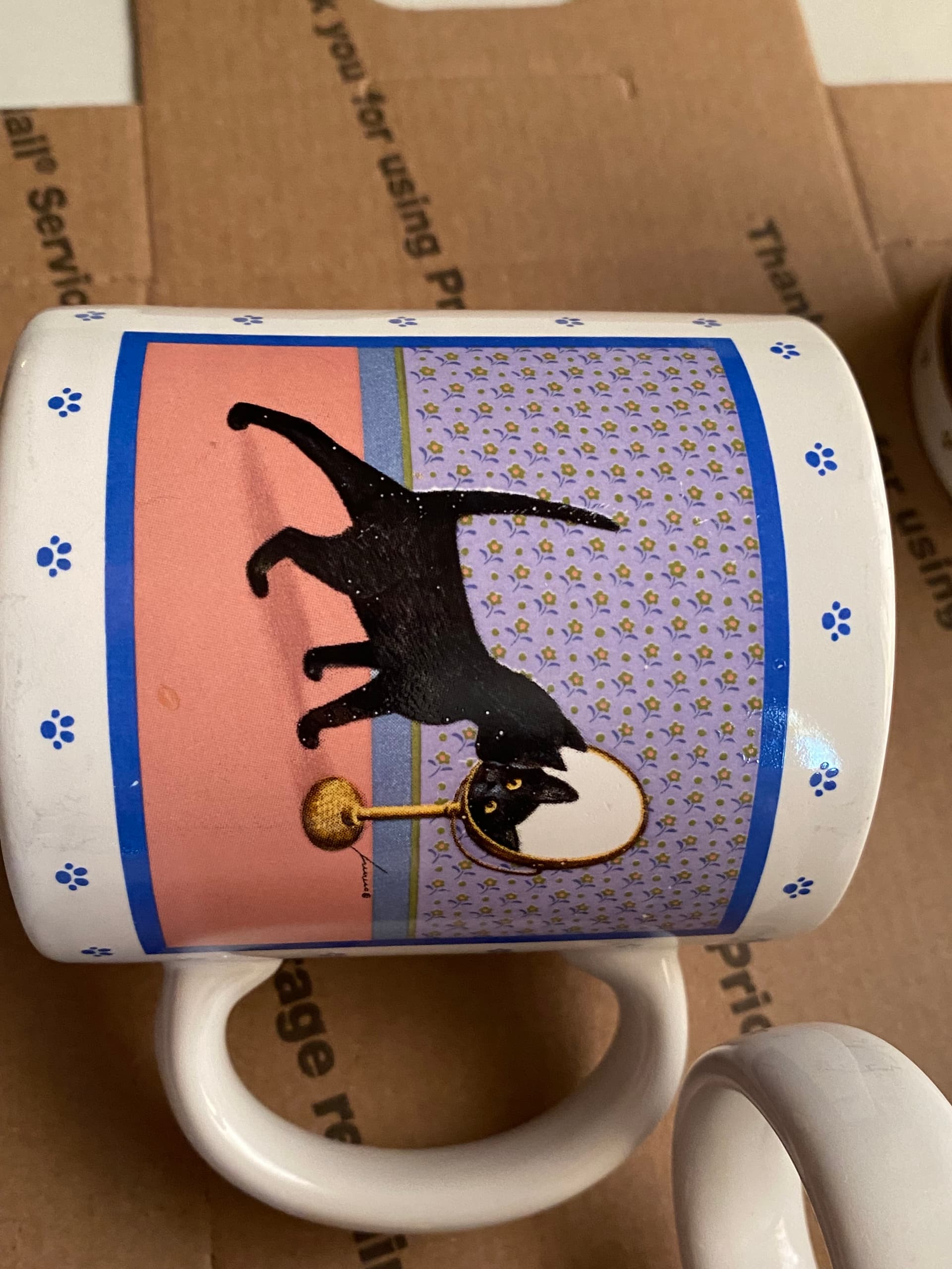 Vintage Cat Mugs by Lowell Herrero
